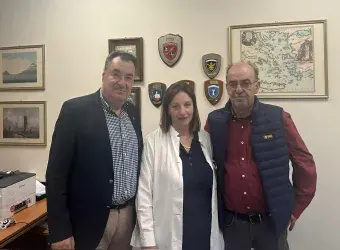 Ευστράτιος Καπώλης, και η Γραμματέας του Συλλόγου, Θάλεια Σταθά, πραγματοποίησαν συνάντηση με τον Διοικητή Γιώργο Καμπούρη